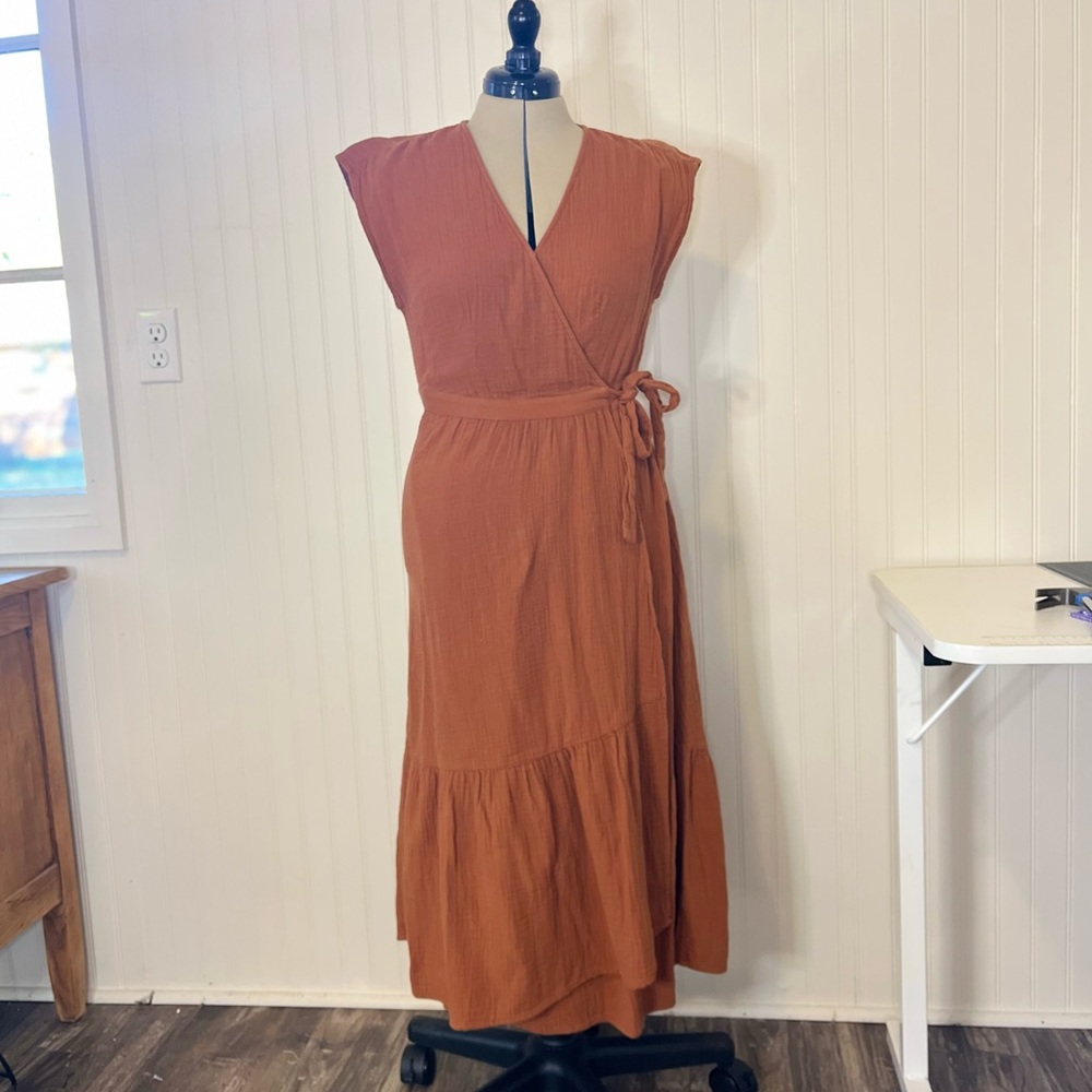 Universal Threads Gauze Wrap Dress